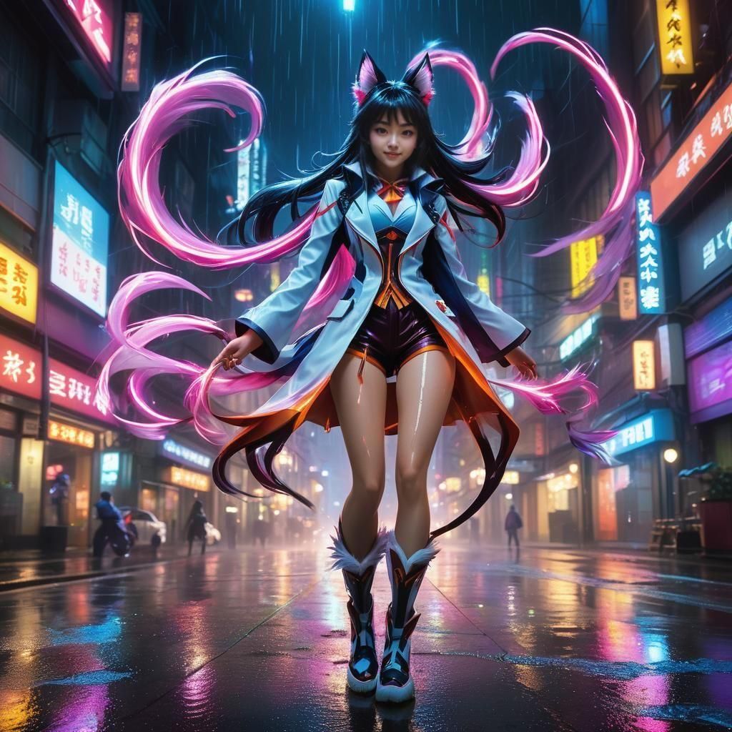 Cinematic Night Fight Scene with Film Grain