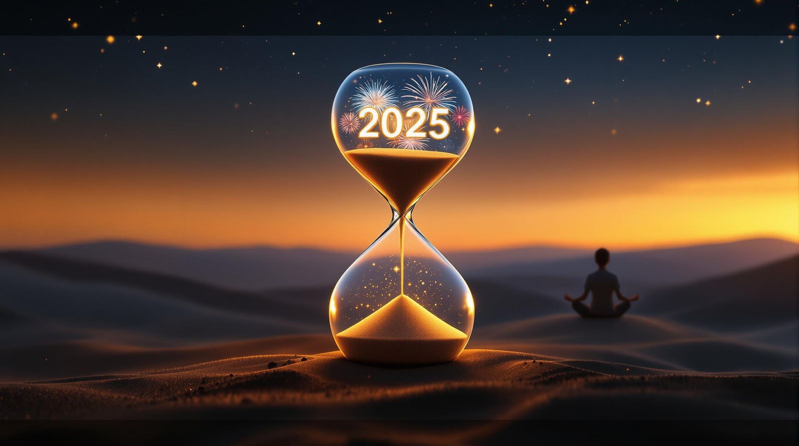 Time's Double Exposure: Meditation in a Quiet Desert Night