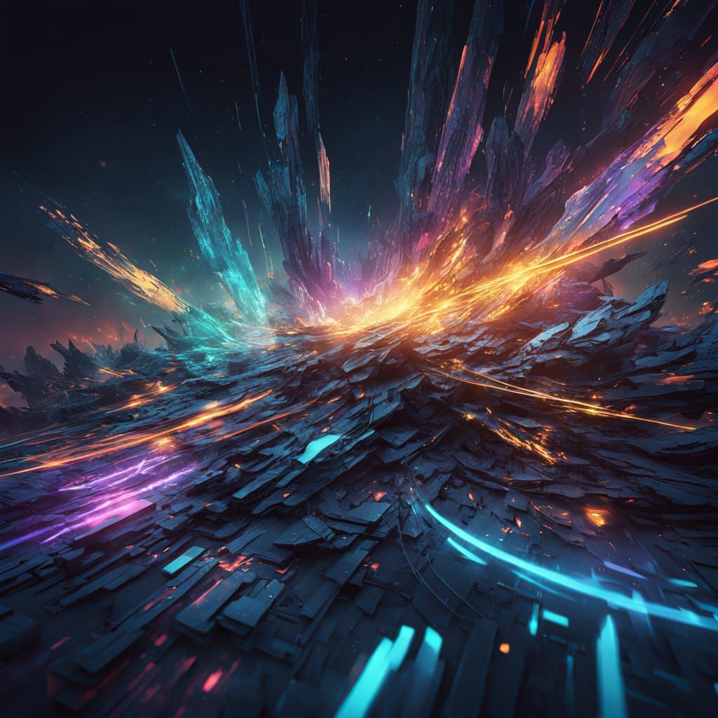 Ethereal, Iridescent Being in Holographic Aesthetic