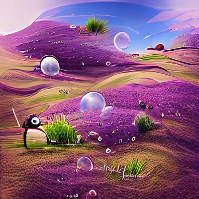 Surreal Purple Planet Landscape in HD