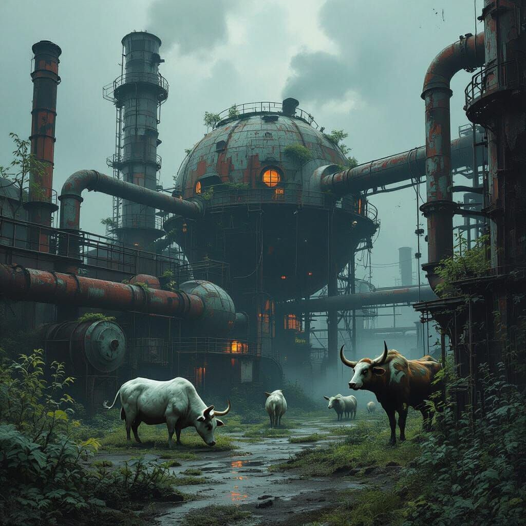 Nature Reclaims Abandoned Factory with Animals and Plants