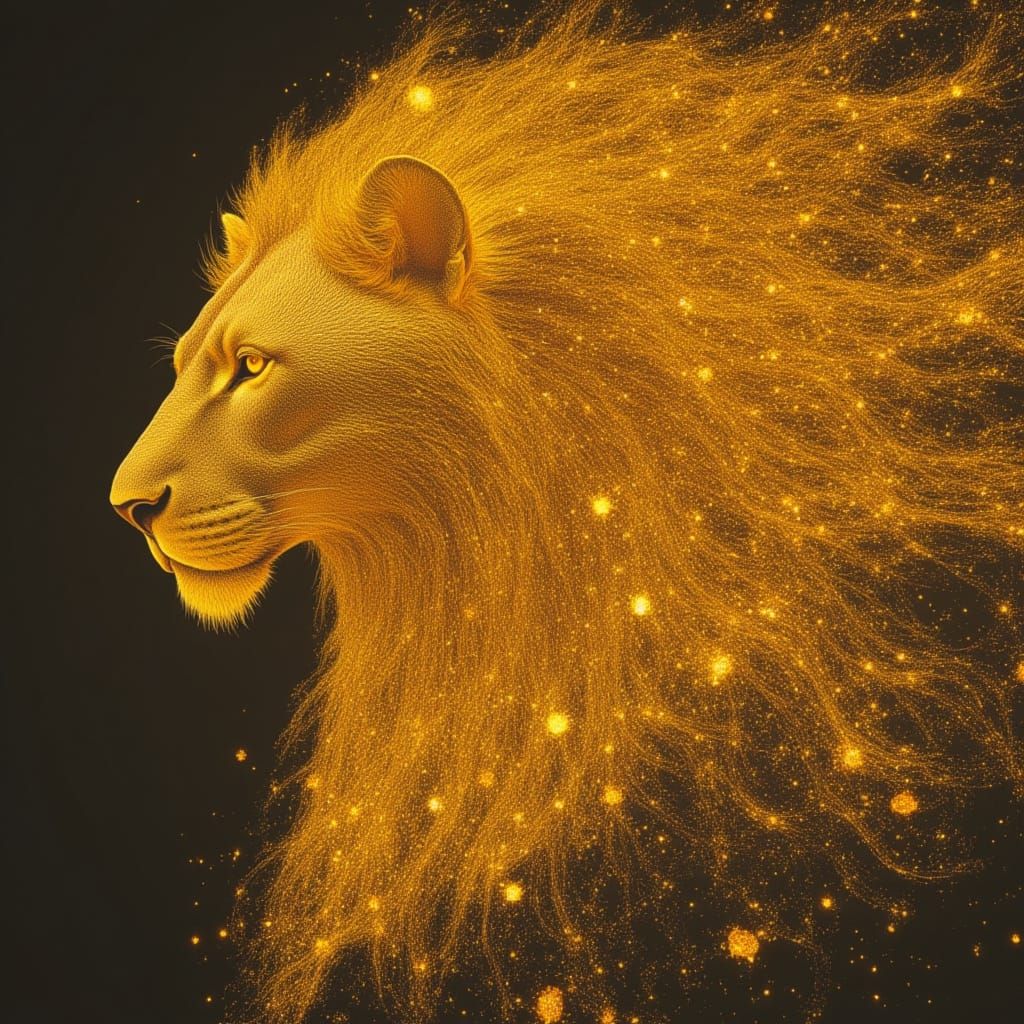 Golden Lion Radiates in Warm Luminosity