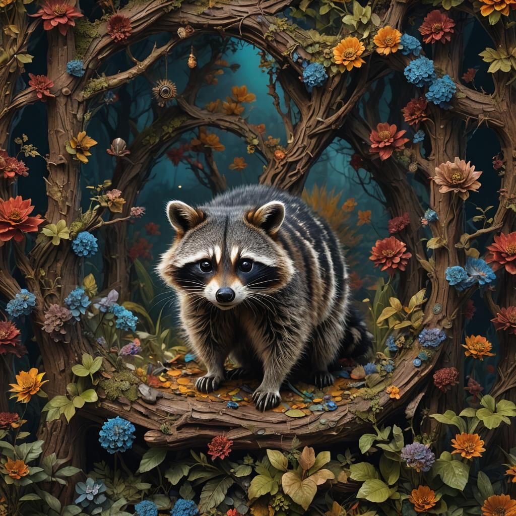 Raccoon Views Fine Art: Detailed Matte Painting