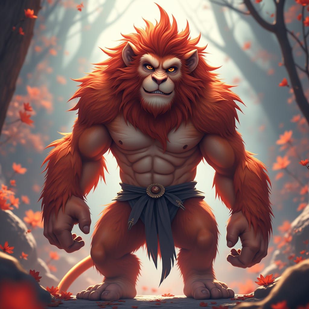 Regal Hybrid Creature in Vibrant, High-Resolution Landscape