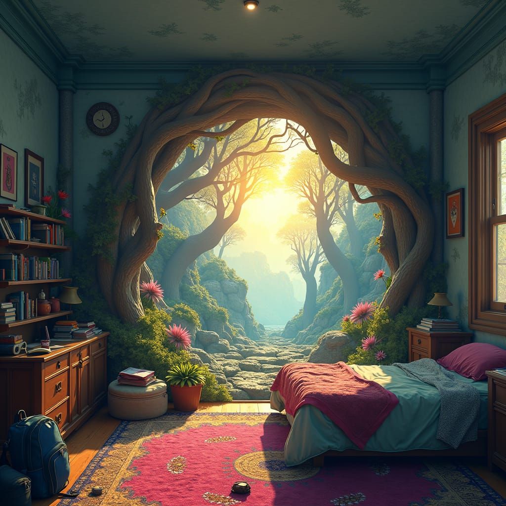 Mystical Portal Opens in Messy Bedroom