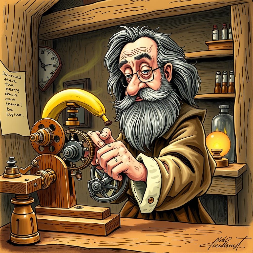 Leonardo Da Vinci's Banana Bender Machine