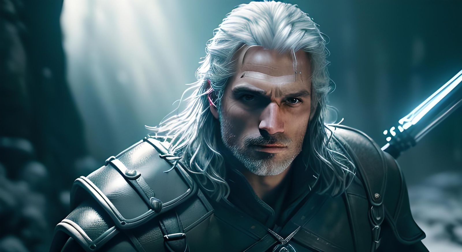 Geralt of Rivia Monster Battle: Photorealistic Epic