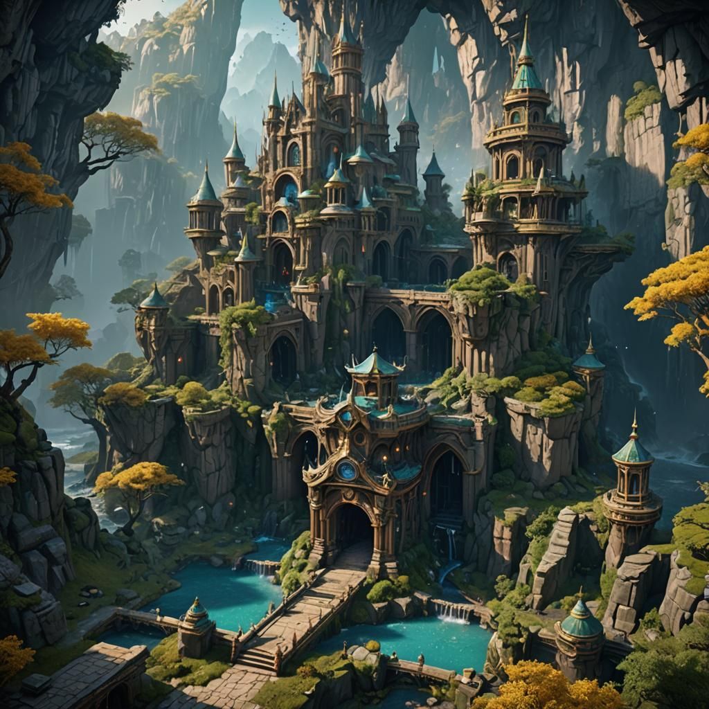 Fantastical Matte Painting with Intricate Details