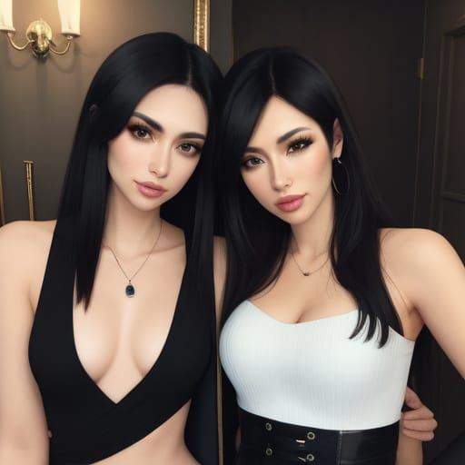 Two Women Strolling in Perfect Harmony