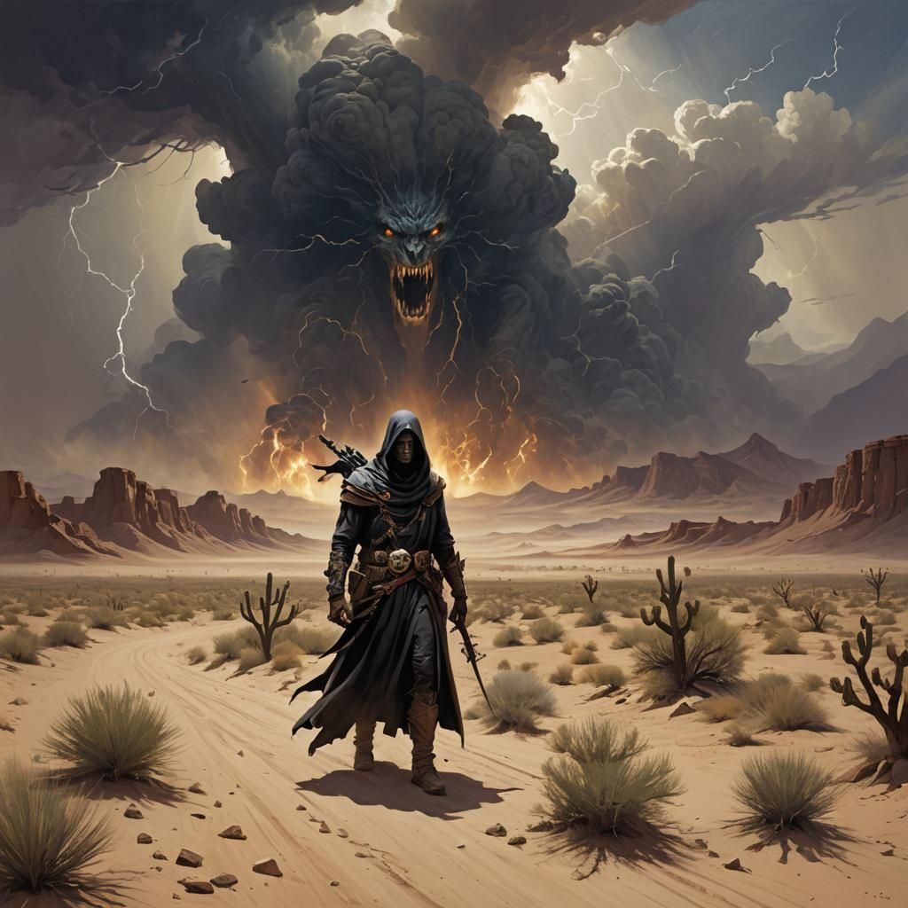 Sinister Desert Tempest Illustration