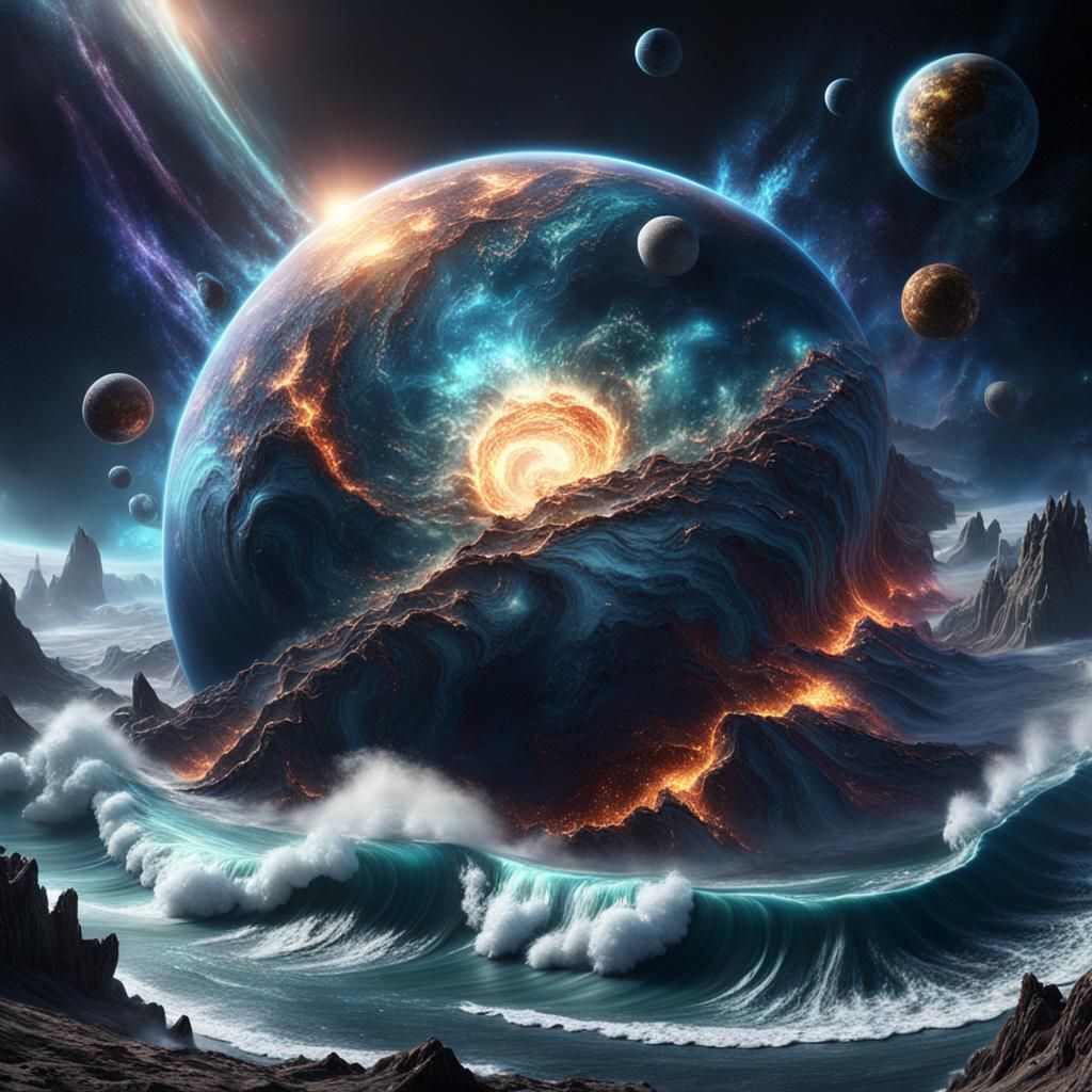 Supernova Planet Tsunami: Fantasy Concept Art