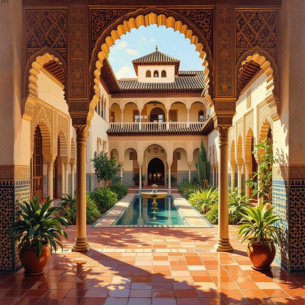 Majestic Hotel Alhambra in Warm Afternoon Sun