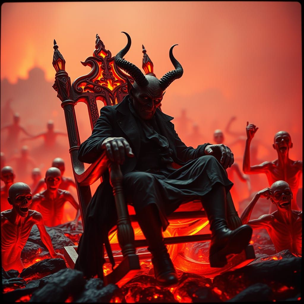 The Devil in Hell: A Cinematic Film Still