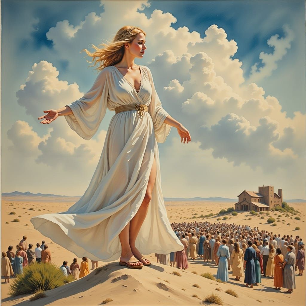 Desert Preacher in the Style of Gérôme