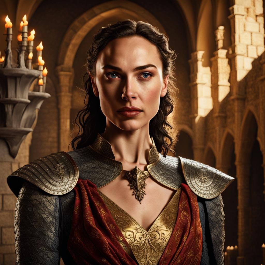 Gal Gadot as Game of Thrones Queen: Hyperrealistic Portrait