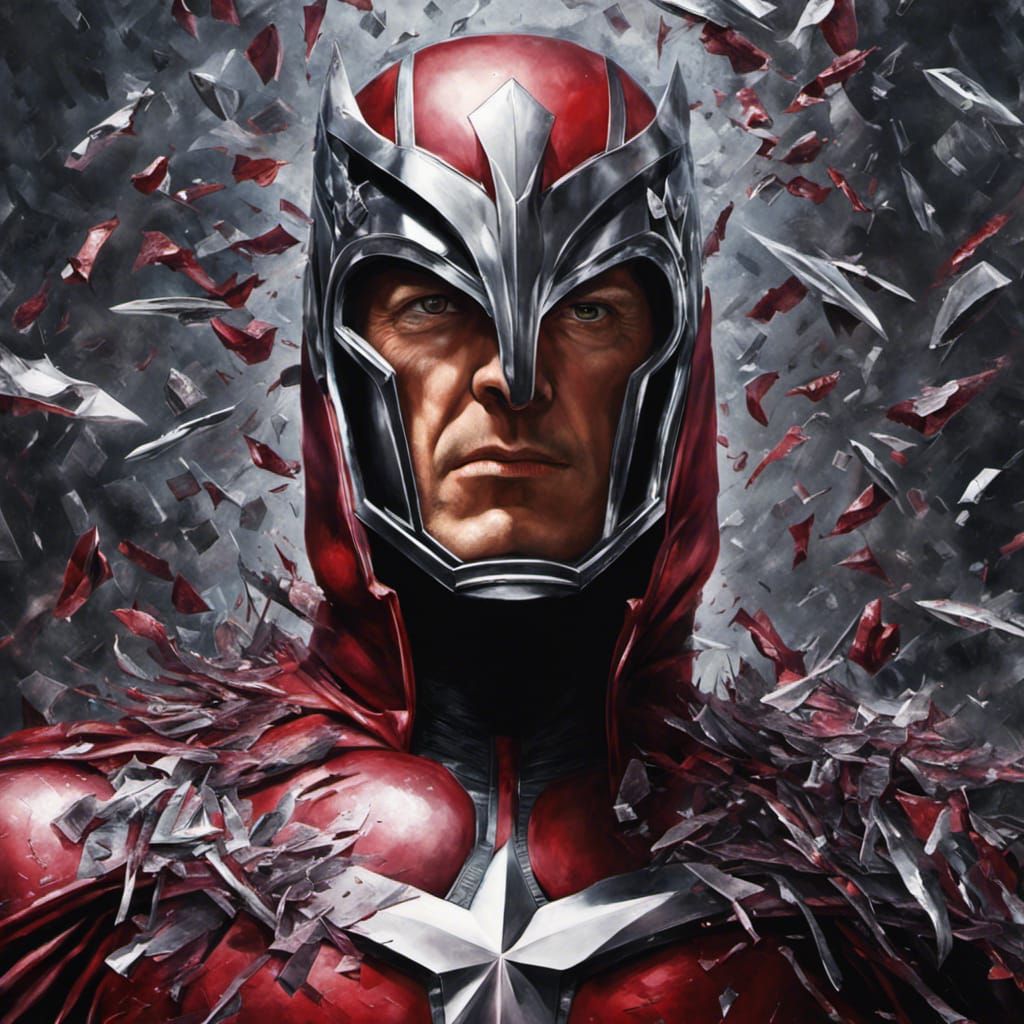 Magneto Restrained: A Photorealistic Digital Painting