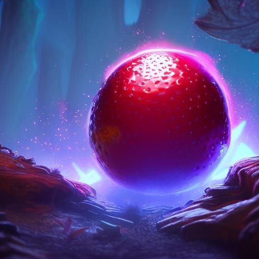 Glowing Magic Berry: Detailed Matte Painting