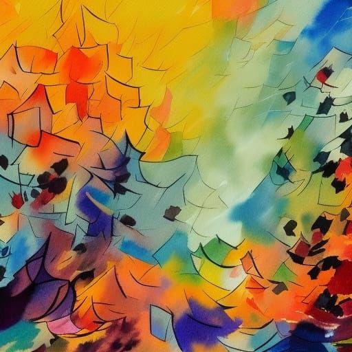 Epic Impressionist Masterpiece in Gouache Watercolor Style