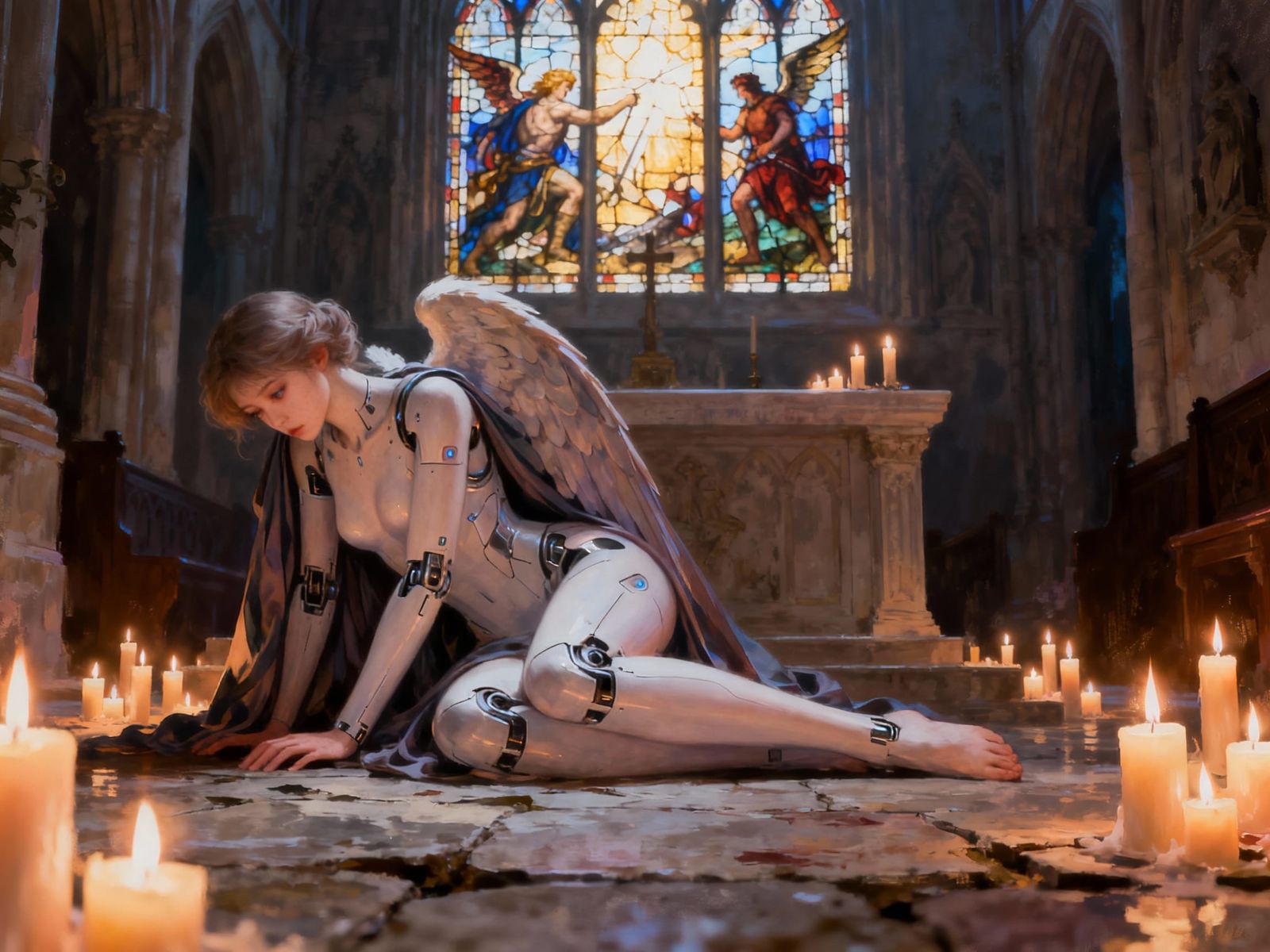 Angel in Cathedral Lost in Thought, Sorayama & Van Baarle St...