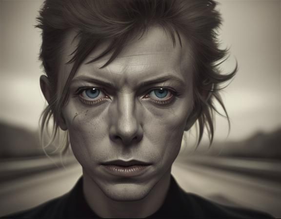 Bowie with Jackknife: Golden Ratio Portrait