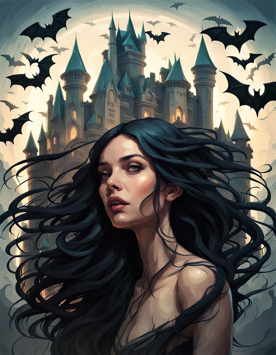 Her head is a haunted house