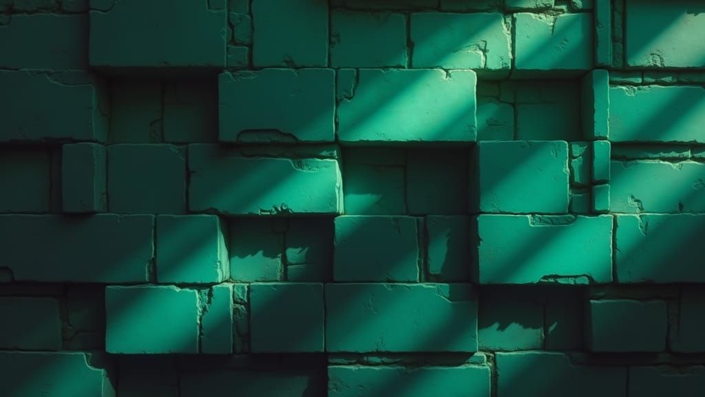 Turquoise And Grey Rock Formations In Ethereal Light