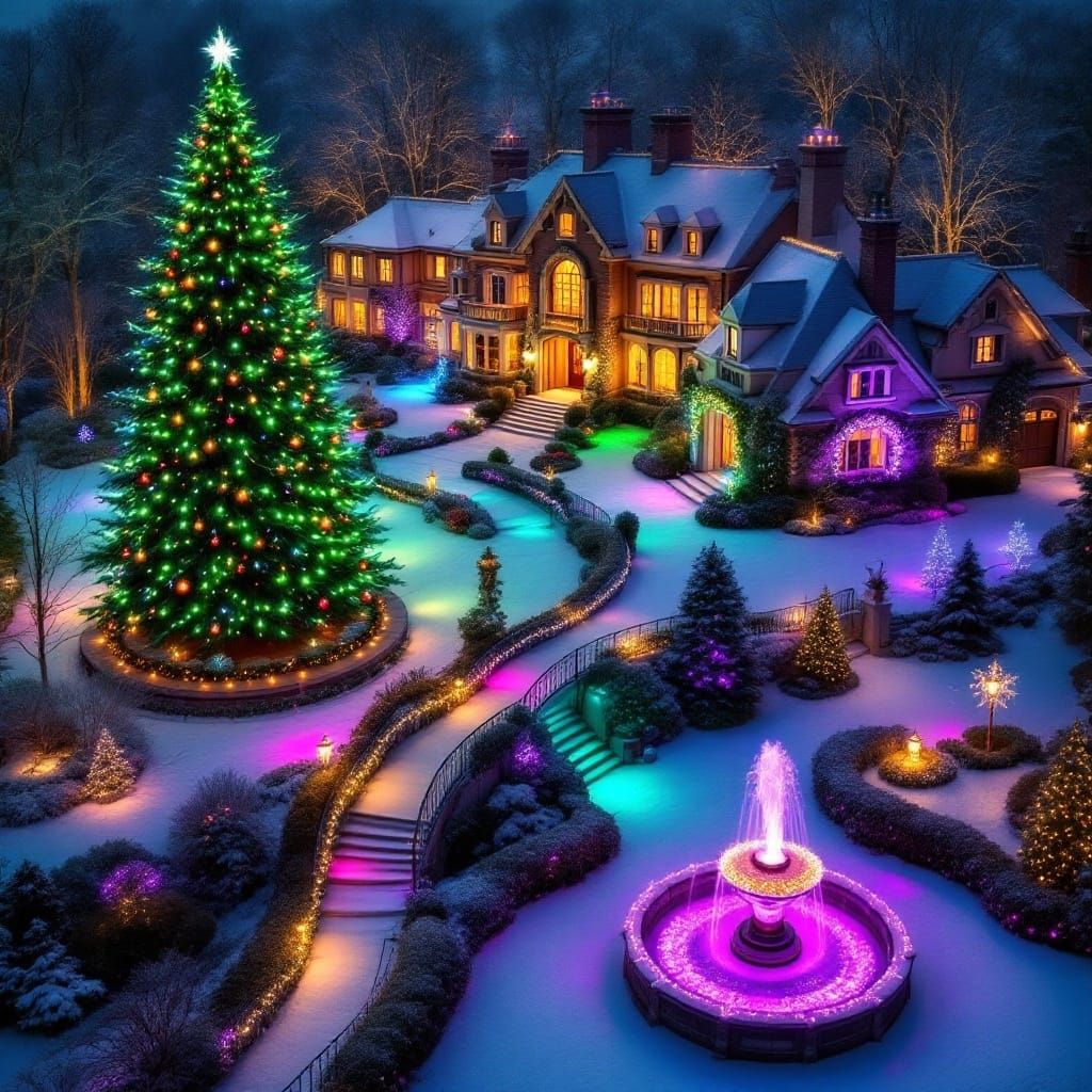 Eclectic Christmas Mansion