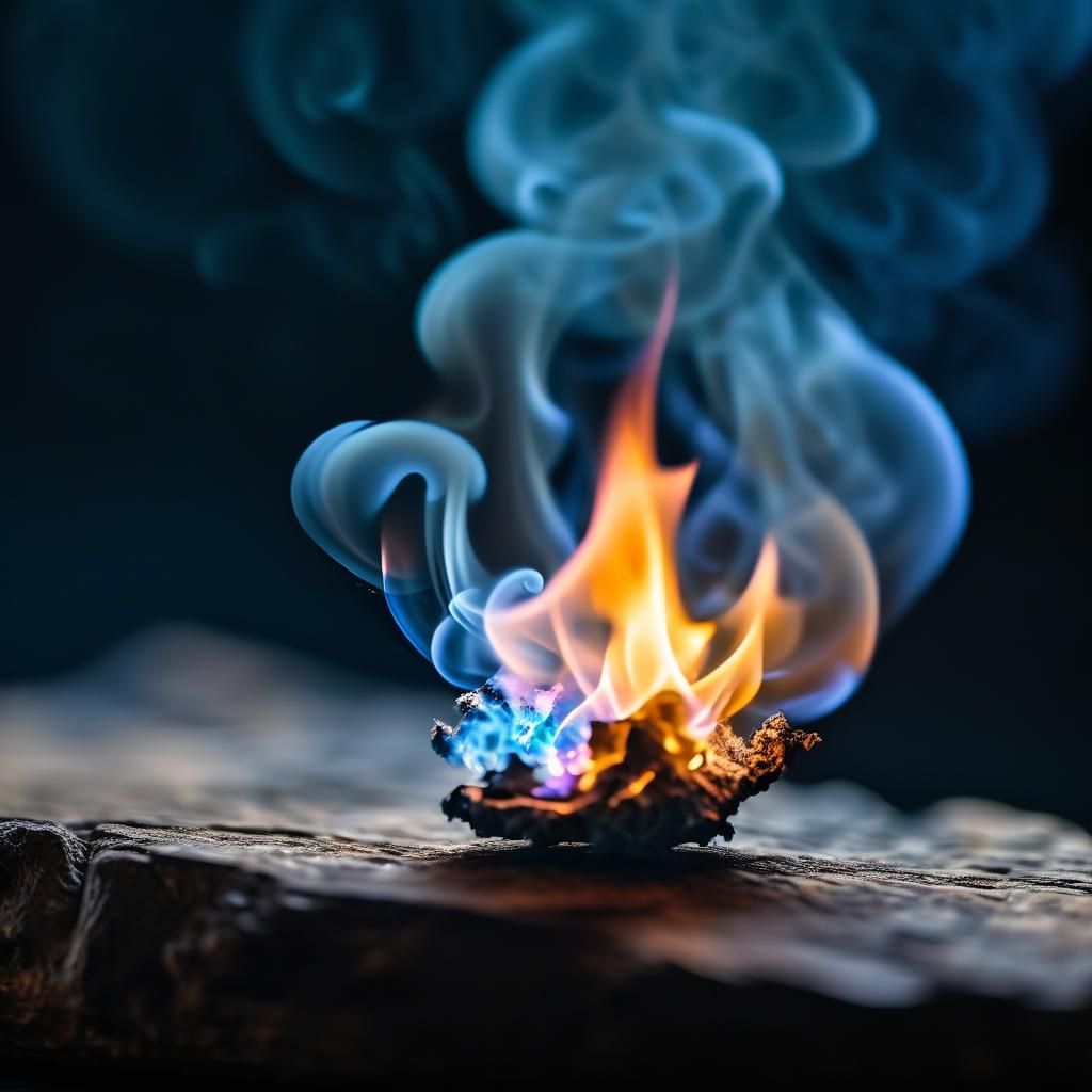 Ethereal Being of Smoke and Light in Bokeh