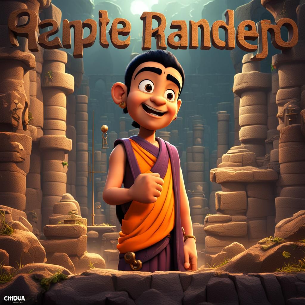 CHOTA BHEEM CHARACTER  IN JAIL WHO  SAYING"CHIN TAPAK DUM DUM"