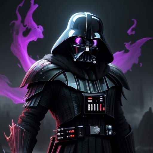 Darth Vader in Dark Fantasy Art Nouveau Style