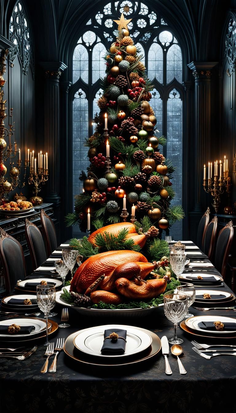 Gothic Thanksgiving Tablescape