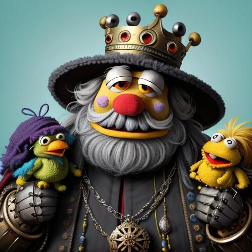 Pop Surrealism: Muppet King with Many Eyes