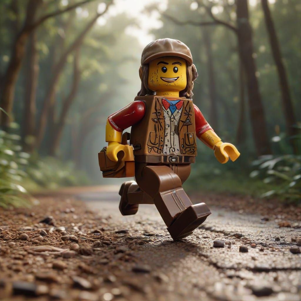 Forrest Gump Lego Figurine Hyperrealistic Photo