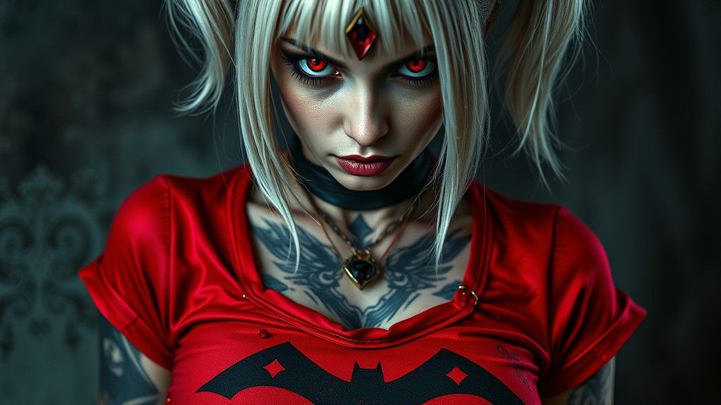 Corrupted Sabrina: Hyperrealistic Portrait in Dark Style