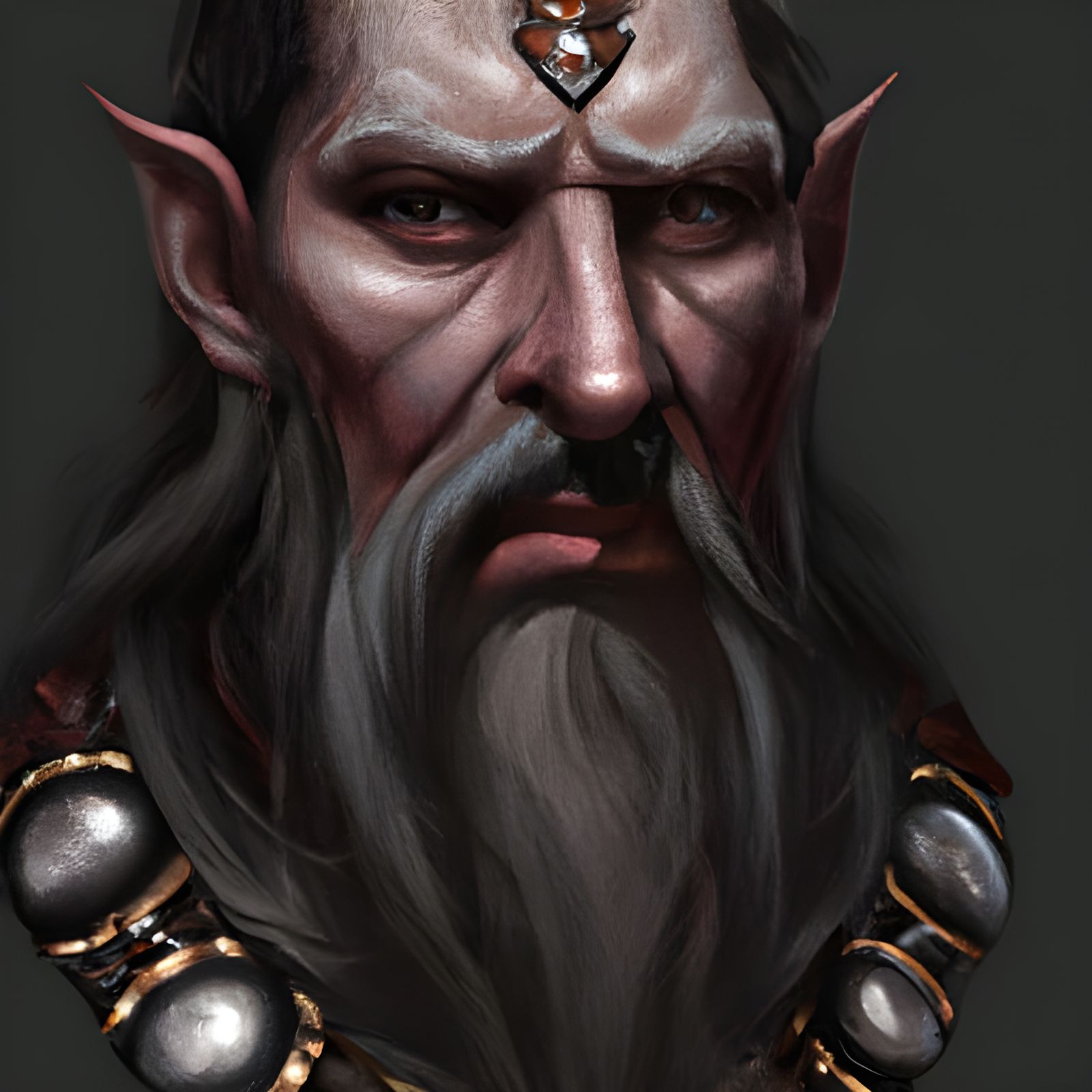 Detailed Dark Fantasy Character Portrait in Hyperrealism