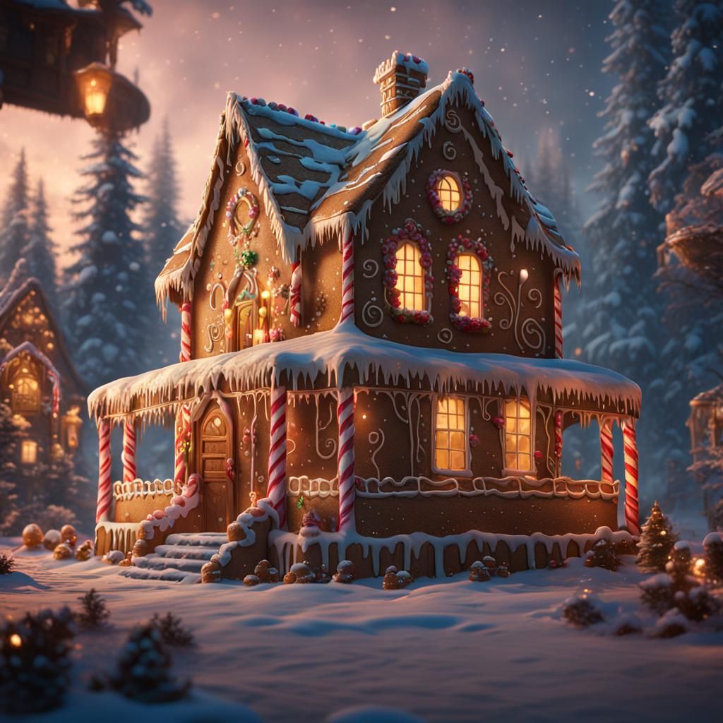 Fantastical Gingerbread House Concept Art