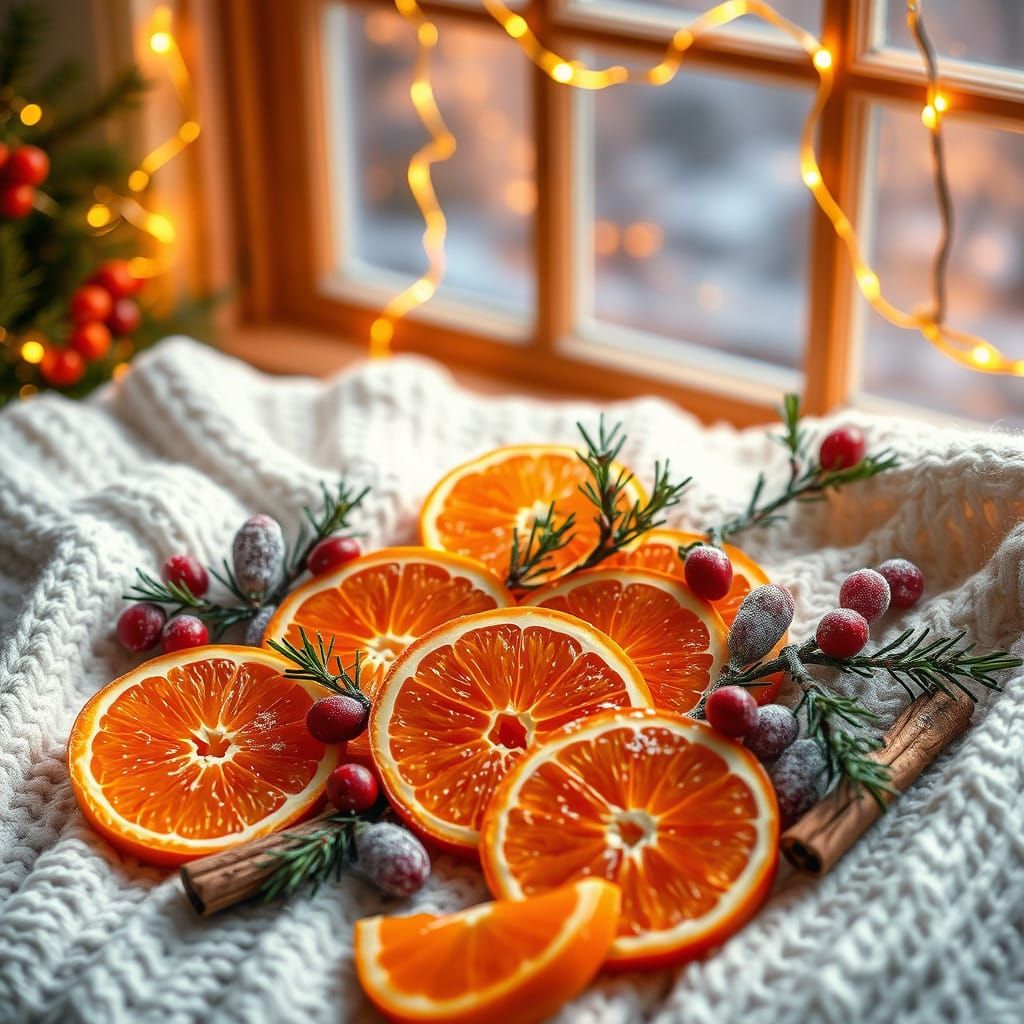 Vibrant Winter Wonderland on a Cozy Sweater