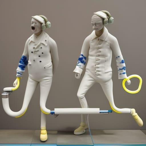 Hyper-Detailed Coders Repair Chewing Gum Machine