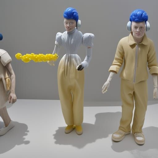 Hyper-Detailed Coders in a Surreal Guggenheim Museum Scene