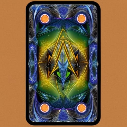 Eight of Wands Tarot Fractal Art