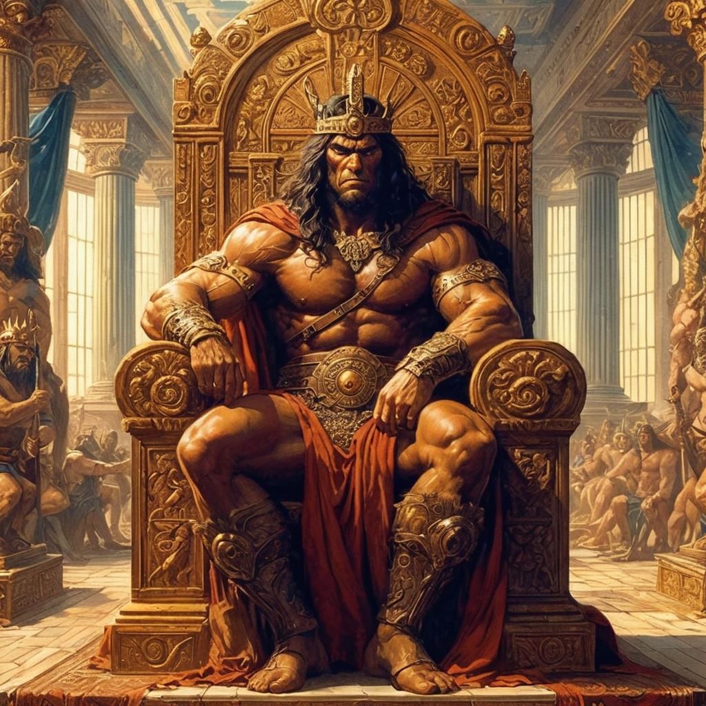 Conan as King of Aquilonia in Heroic Fantasy Art