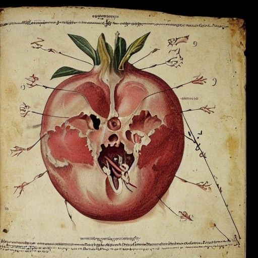 Anatomical Diagram of a Cyclops Pomegranate