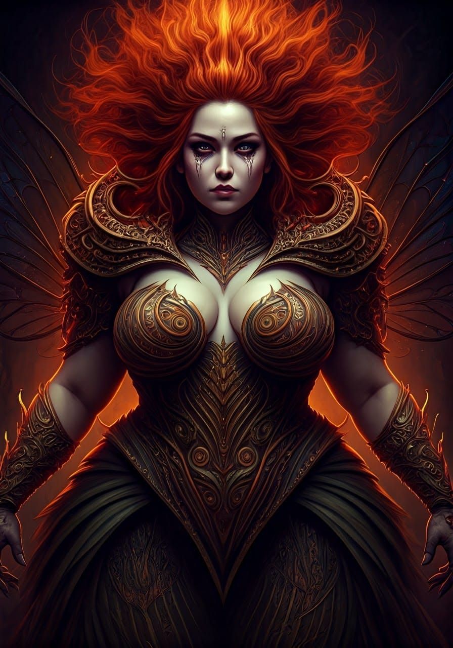 Whimsical Fairy Goddess in Kaleidoscopic Splendor