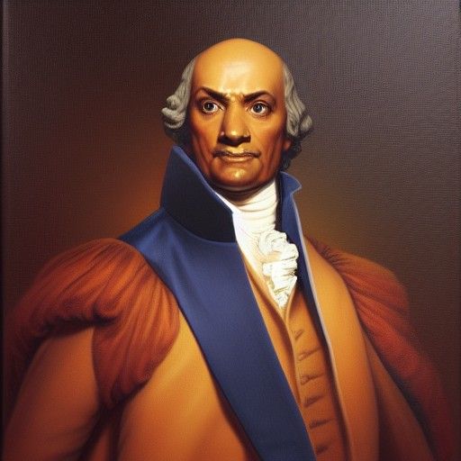 Thomas Jefferson Statue in Classical Oil Painting Style