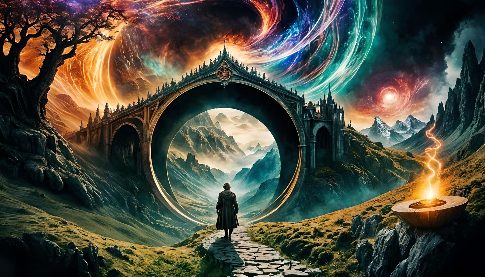 Lord of the Rings Hobbit Double Exposure Collage