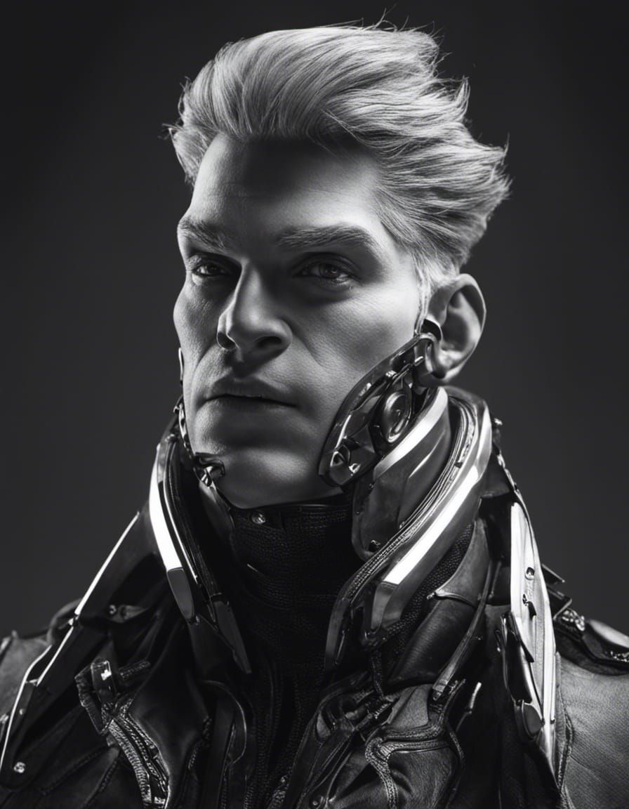 Cybernetic Woman in Neo-Tokyo Art Style