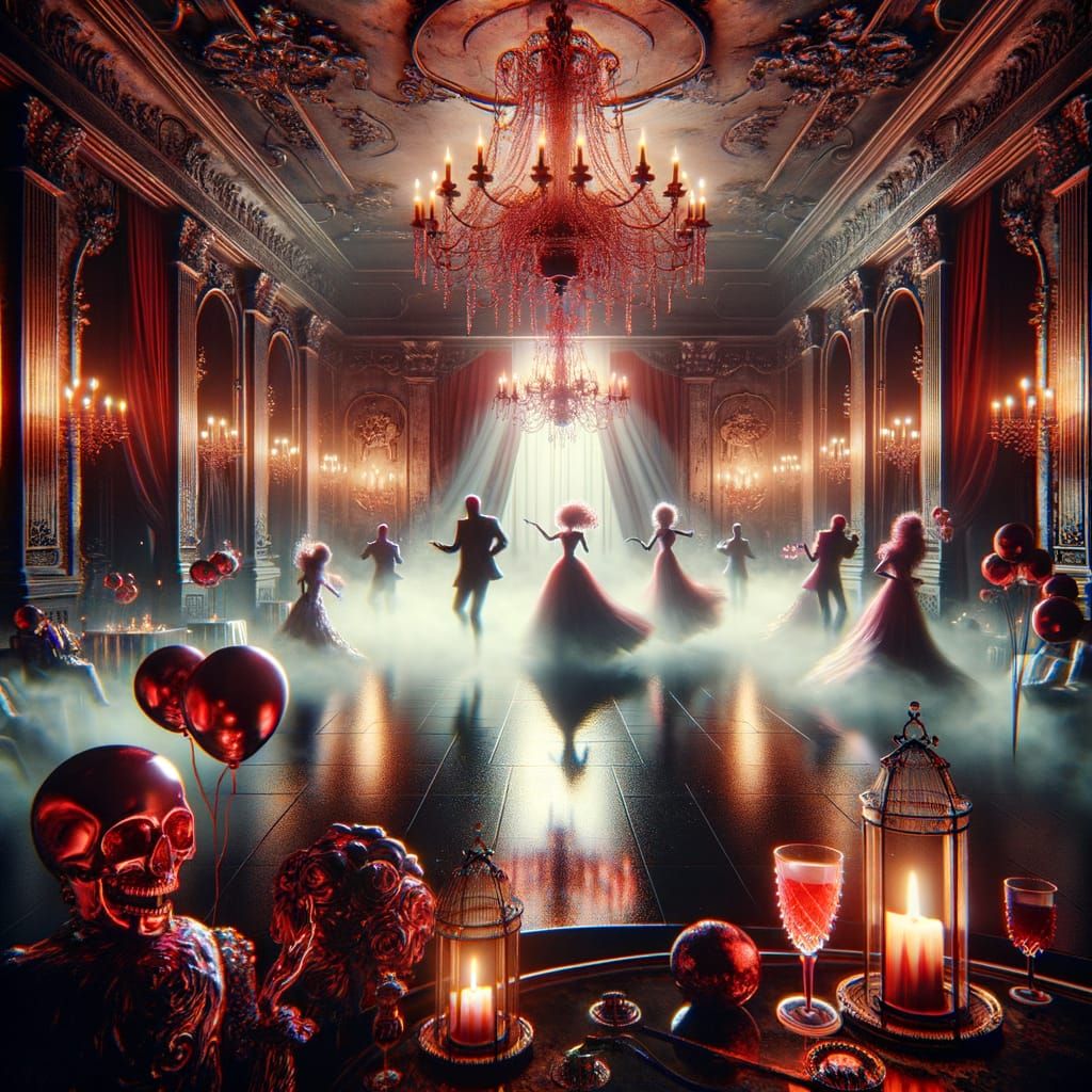 Baroque Haunted Ballroom: Ghostly Dancers & Fiery Dance Floo...