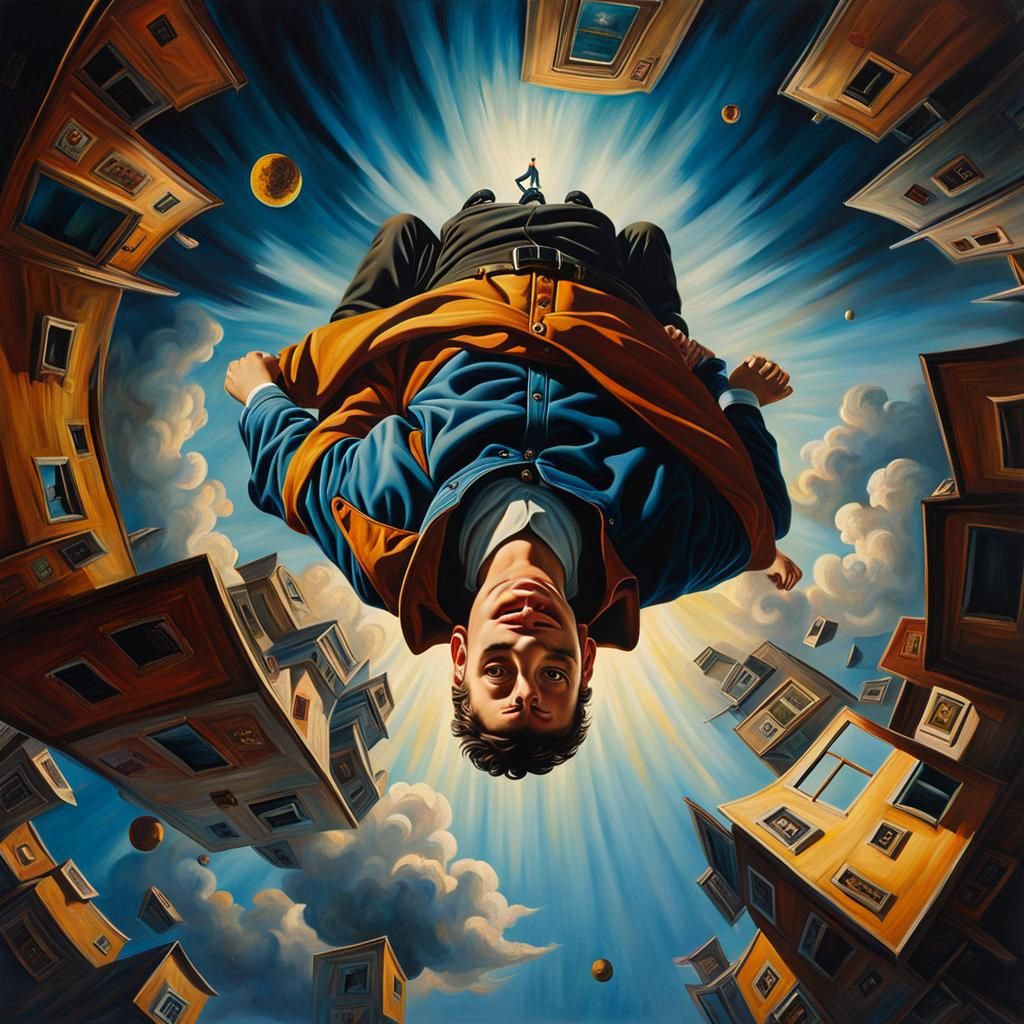 Surreal Upside Down World in Magic Realism