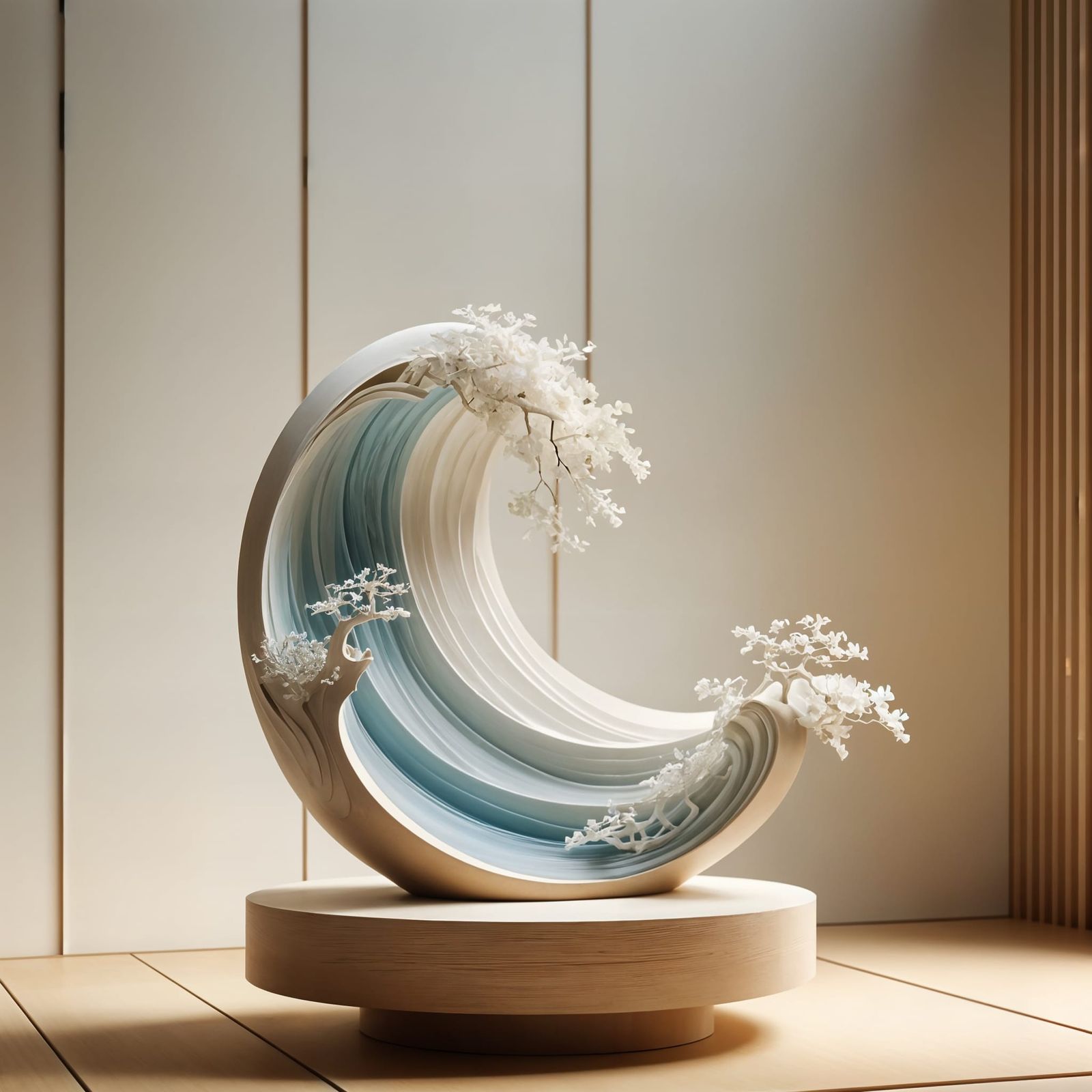 Surreal Waves in Zen Minimalism