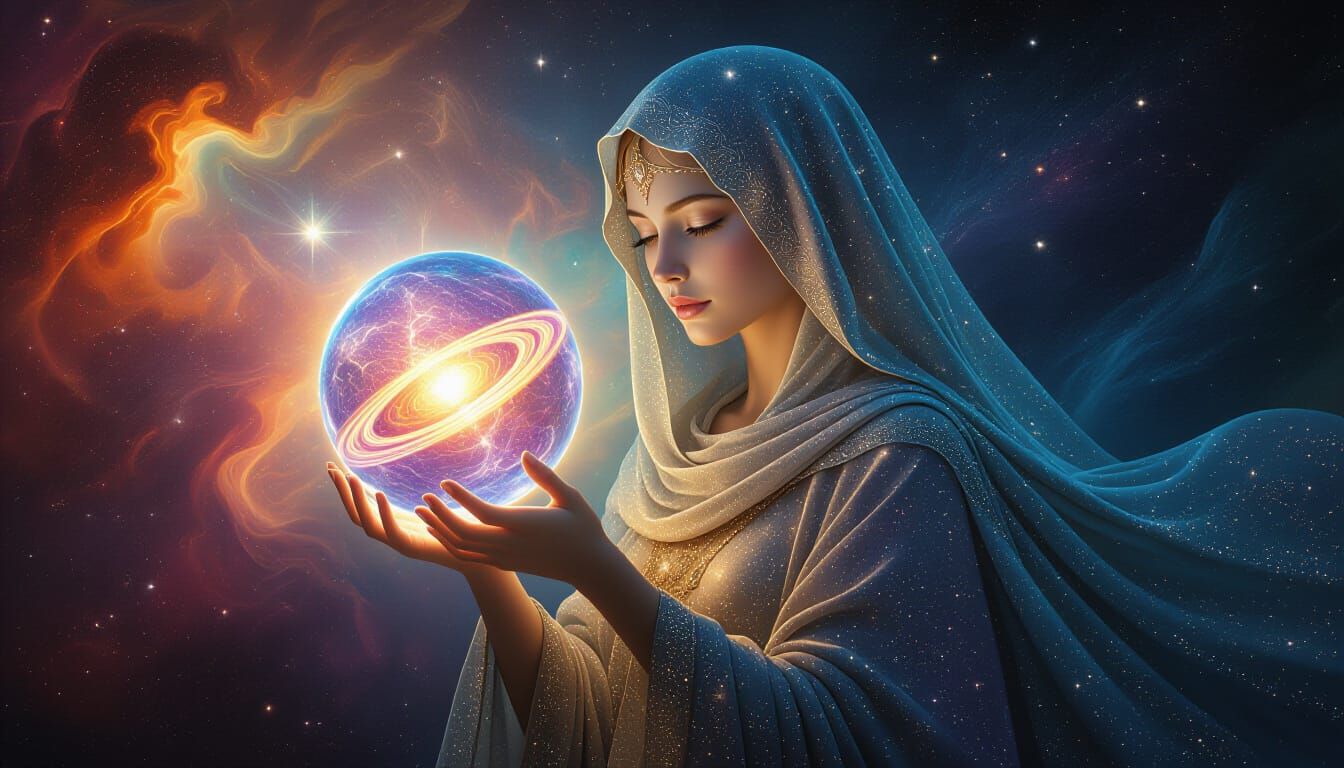 Ethereal Being of Absolute Truth with Cosmic Orb